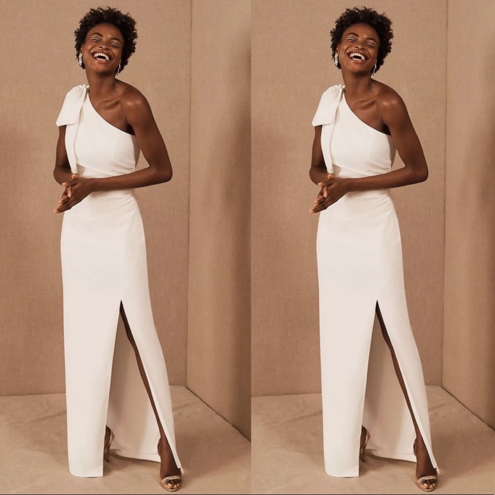 ML Monique Lhuillier Lionel One-Shoulder Dress